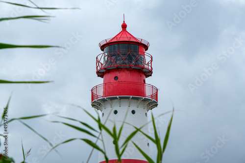 Lighthouse Falshoeft on a gloomy day, Northern Germany, Eastern Sea photo