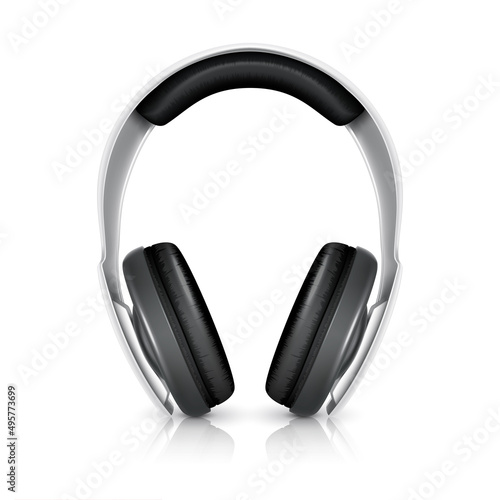 Headphones vector illustration isolated on white background
