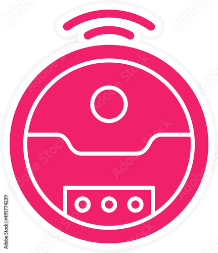 Vector Design Robotic Vaccum Icon Style