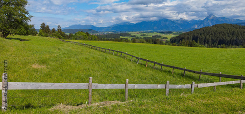 Typical landscape of Bavaria - the German Alps at Allgau