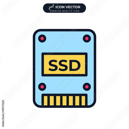 ssd icon symbol template for graphic and web design collection logo vector illustration photo