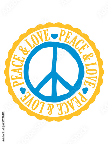 Peace Love Stempel 