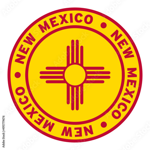 Round New Mexico Flag Clipart 2