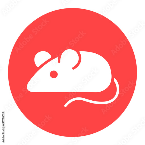 Field mouse vector isolated glyph icon