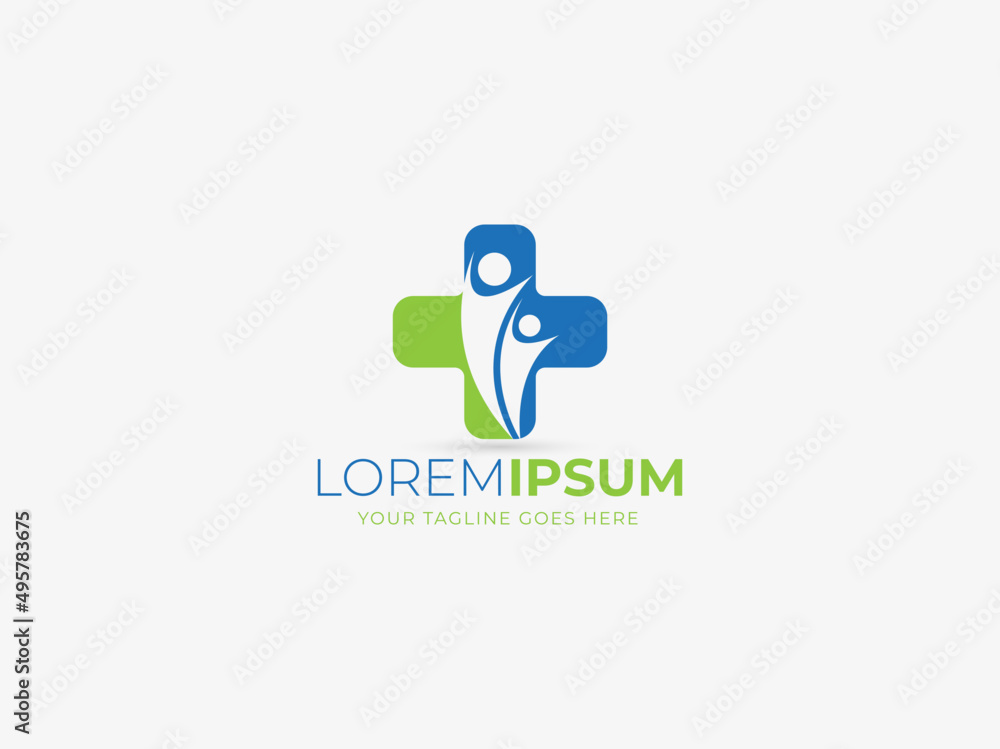 Medical healthcare logo design template