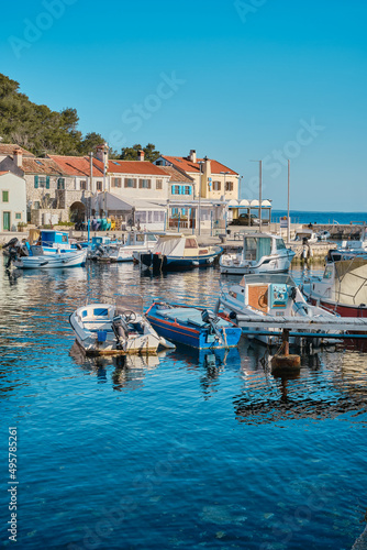 view of the fisherman village in croatia