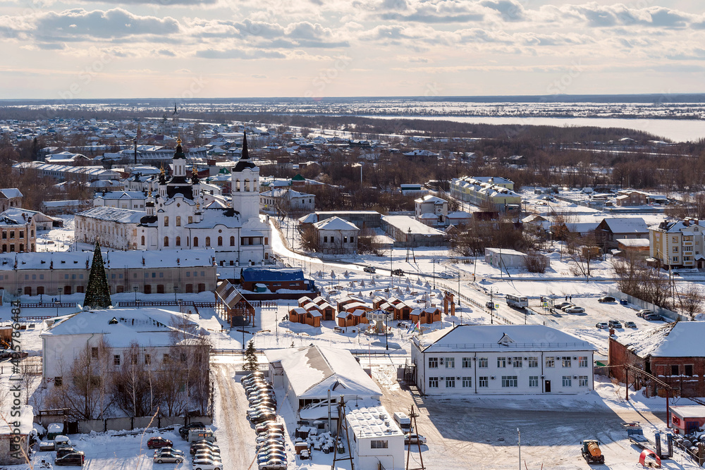 The lower town of the city of Tobolsk
