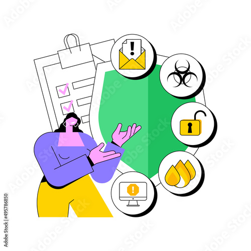 Business continuity and disaster recovery abstract concept vector illustration. Economic disaster recovery, business continuity planning, risk management, anti-crisis strategy abstract metaphor.