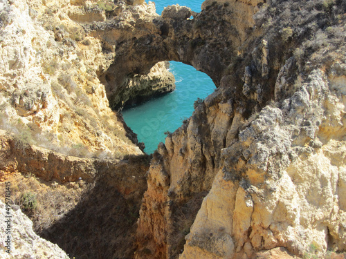 Beautiful shot of the Algarve island in Portugal. photo