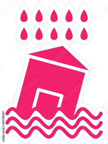 Vector Design Flood Icon Style