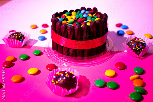 birthday cake with candle