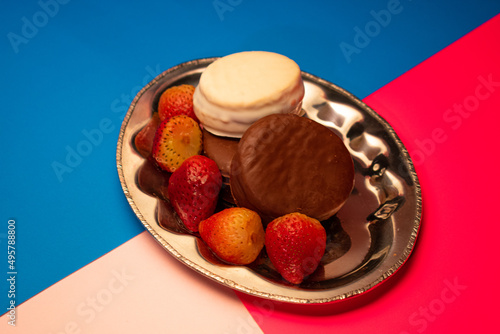 chocolate cookies and coffee