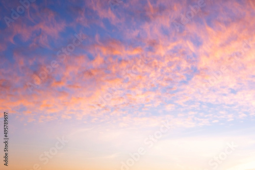 Blur sunset. Bright, light, abstract background. Summer time and mood. Beautiful vibrant evening.
