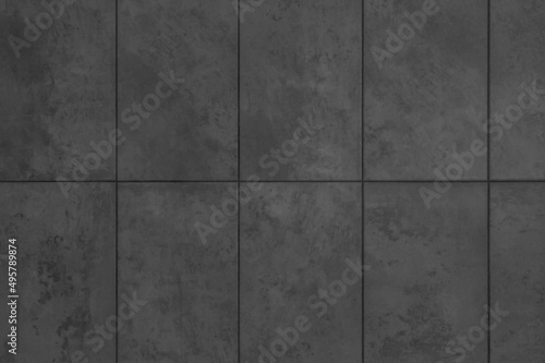 Dark Black Abstract Stone Tile Texture Background Floor Grunge Surface