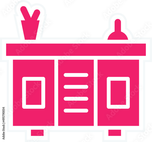 Vector Design Counter Desk Icon Style