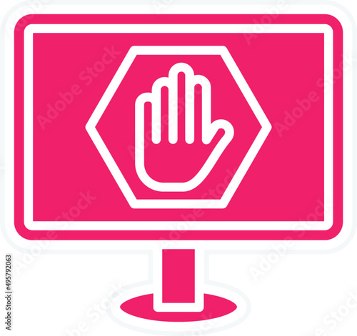 Vector Design Ad Blocker Icon Style