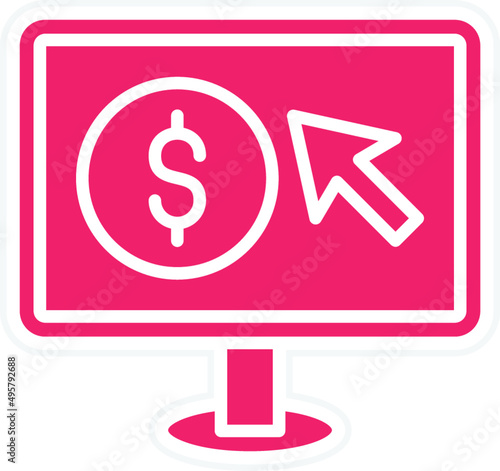 Vector Design Pay Per Click Icon Style