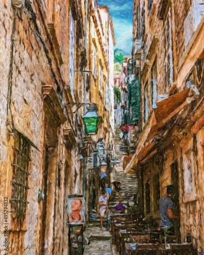 Photography Colorful painting modern artistic artwork, real brush strokes, drawing in oil Eu