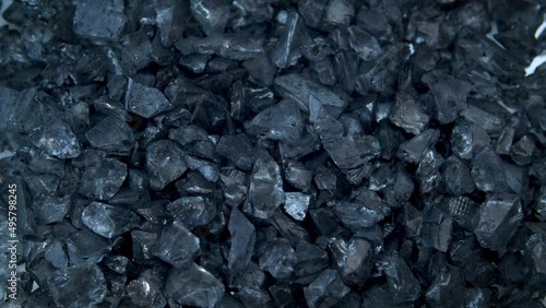 Wallpaper Mural The texture of glass black pieces shimmers and glitters.Industry,mining.Advertising concept of precious stones and minerals. Torontodigital.ca