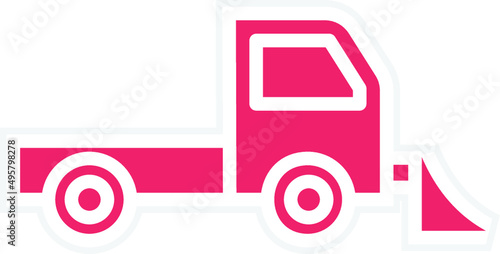 Vector Design Snowplow Icon Style
