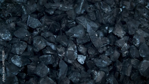 Wallpaper Mural The texture of glass black pieces shimmers and glitters.Industry,mining.Advertising concept of precious stones and minerals. Torontodigital.ca