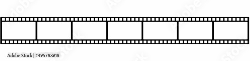 Cinema tape for film. Strip tape for video and movie. Photo tape for camera 35mm. Old retro filmstrip. Vector