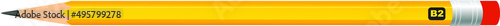 yellow  B2 pencil object