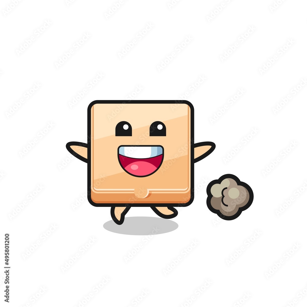 the happy pizza box cartoon with running pose the happy pizza box cartoon with running pose