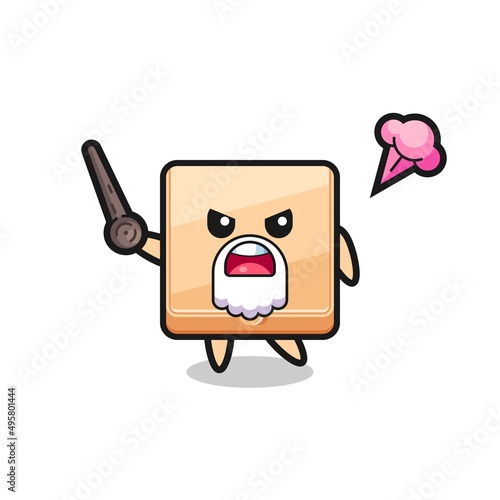 cute pizza box grandpa is getting angry