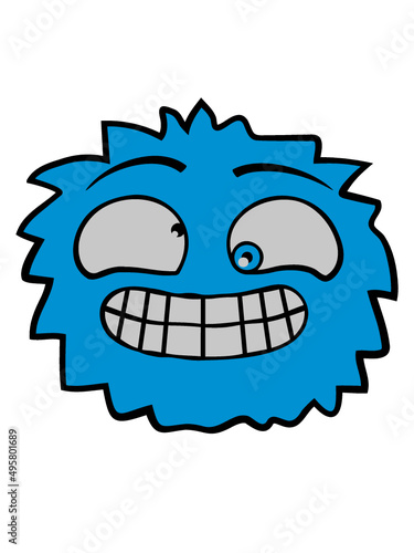 Haariges Monster Gesicht 