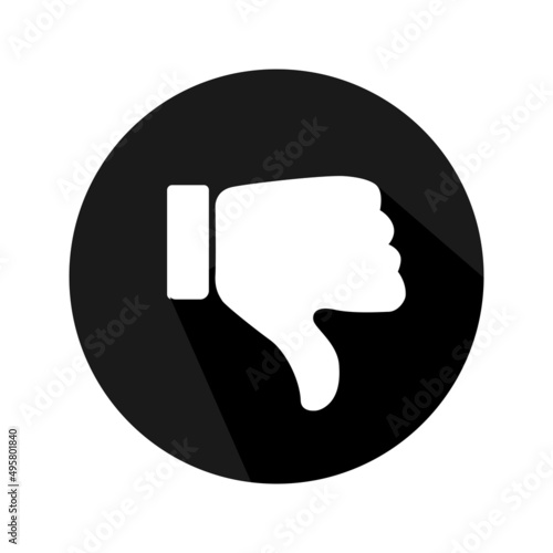 Vector illustration. Thumb up and down, notification icon, flat icon. Vector icons for social networks, website interface, icons for bloggers.