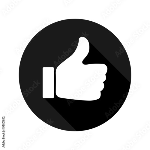 Vector illustration. Thumb up and down, notification icon, flat icon. Vector icons for social networks, website interface, icons for bloggers.