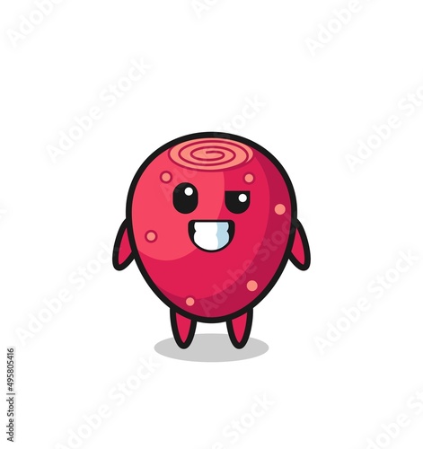 cute prickly pear mascot with an optimistic face