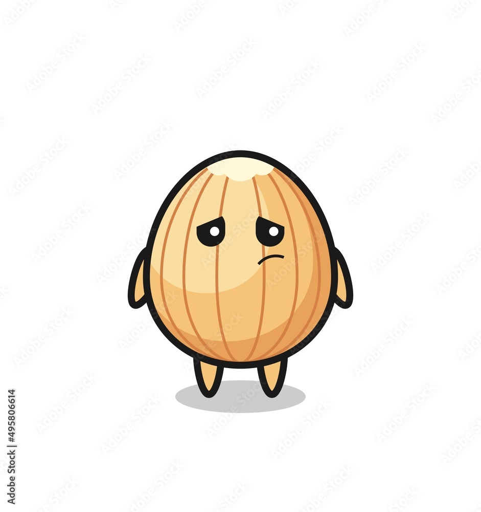 the lazy gesture of almond cartoon character the lazy gesture of almond cartoon character