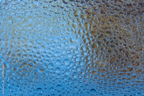 Water Drops on Glass Surface