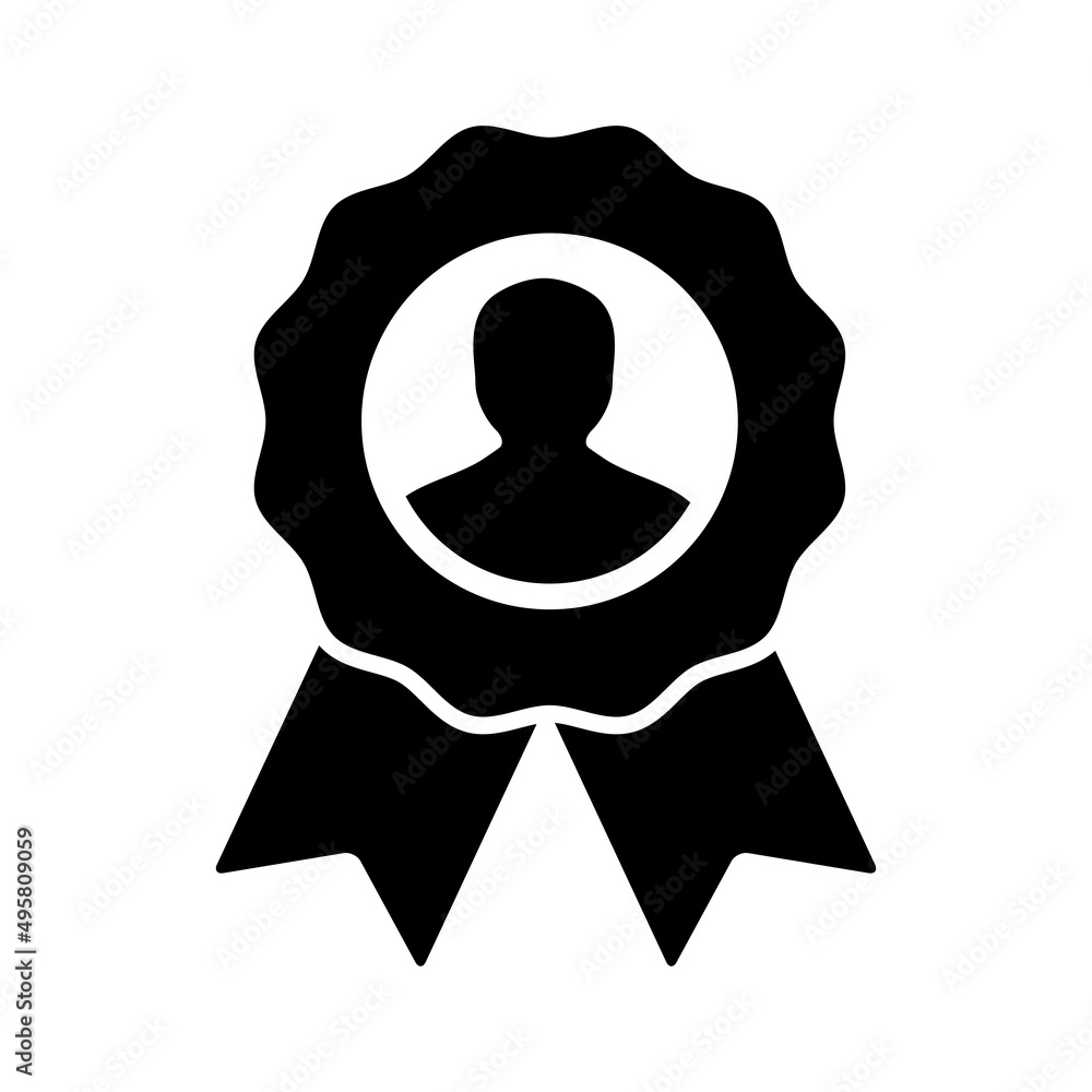 Badge Icon in Trendy Flat Style Isolated Vector Illustration. Guarantee, Medal, Award Symbol. Badge Icon in Trendy Flat Style Isolated Vector Illustration. Guarantee, Medal, Award Symbol.