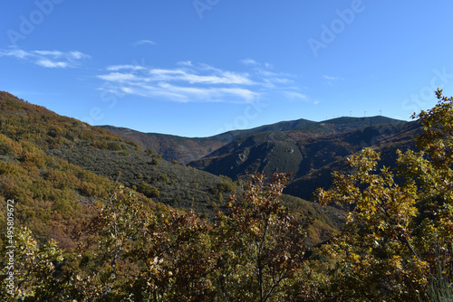 Nature of Ponferrada (El Bierzo) from Bouzas road on a sunny day in Spain photo