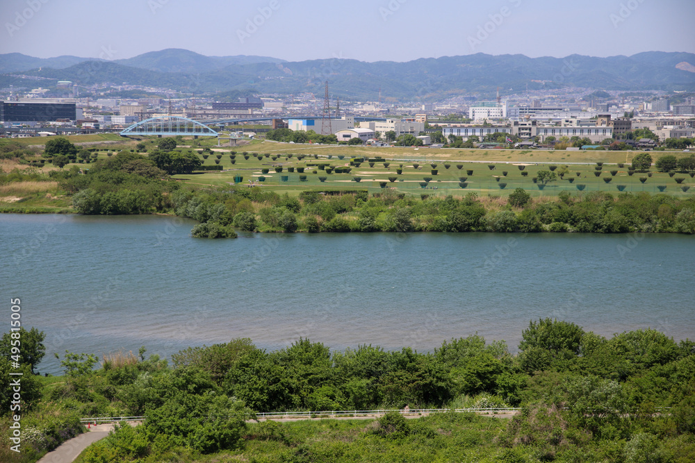 淀川の風景 高槻方面 淀川の風景 高槻方面
