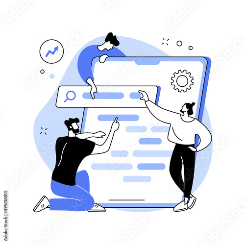 SEO optimization abstract concept vector illustration.