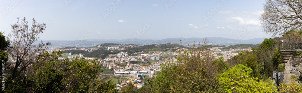 Panoramic view from the Sanctuary of Bom Jesus do Monte, Braga, Portugal