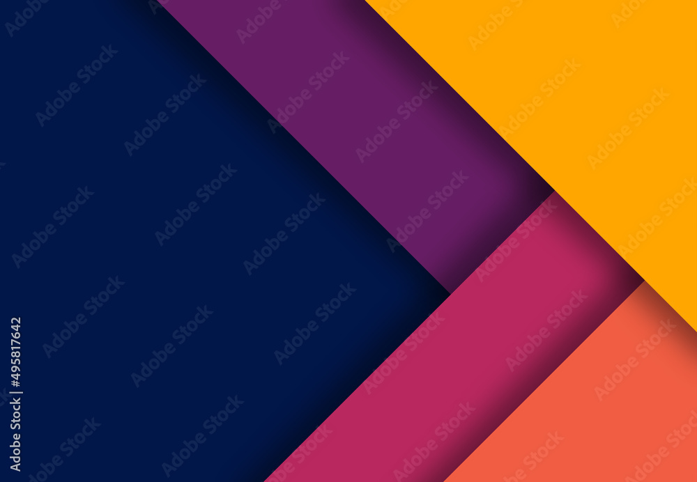 Minimal graphic design cover template with Overlap layer. Colorful background. Vector illustration