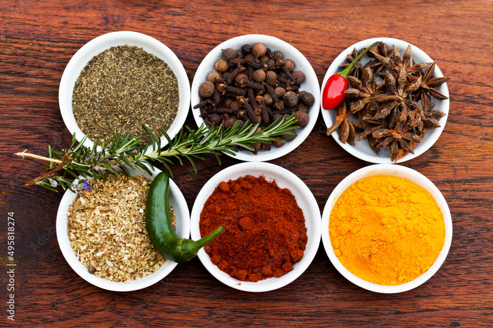 Add your favorite. Cropped shot of an assortment of colorful spices.