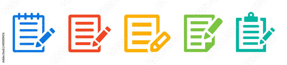 Document with pan icon set. Contract icon vector illustration. Document with pan icon set. Contract icon vector illustration.