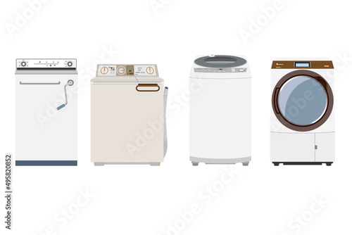 歴代の洗濯機のセット photo