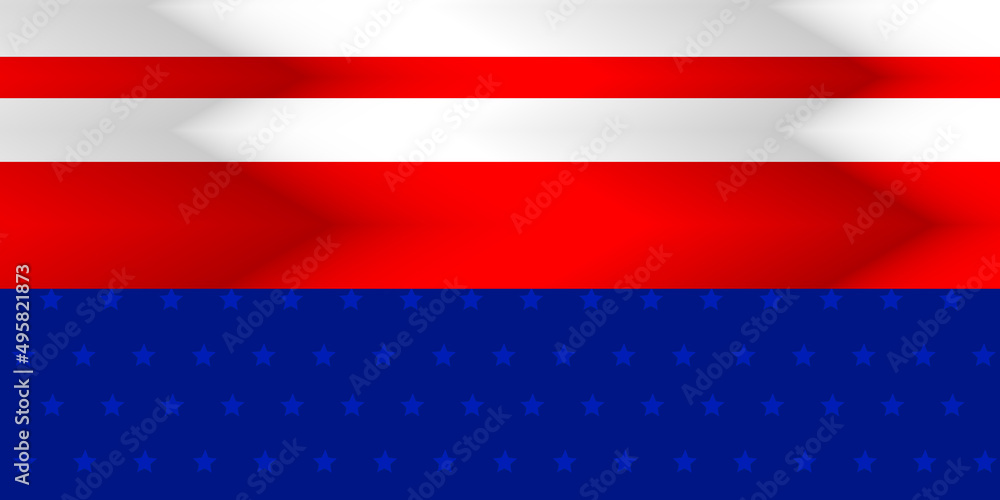 Fototapeta premium Red, white and blue background with star