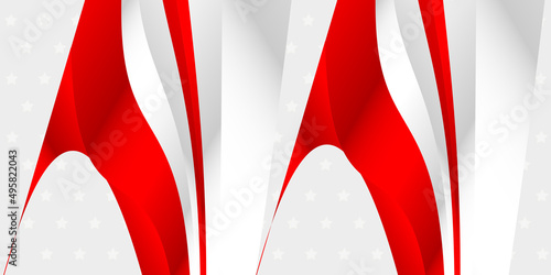 Red and white background