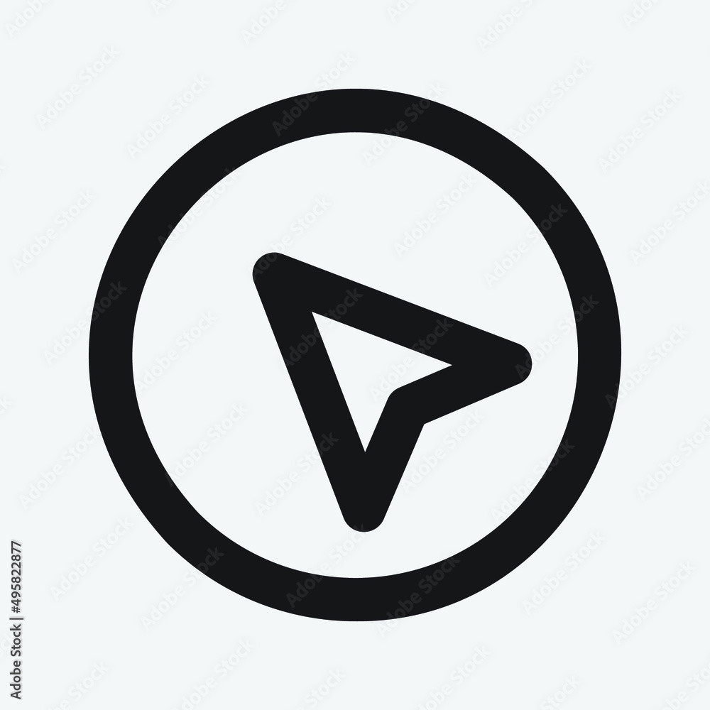 Arrow GPS icon, Arrow GPS icon vector, in trendy flat style isolated on white background. Arrow GPS icon image, Arrow GPS icon illustration Arrow GPS icon, Arrow GPS icon vector, in trendy flat style isolated on white background. Arrow GPS icon image, Arrow GPS icon illustration