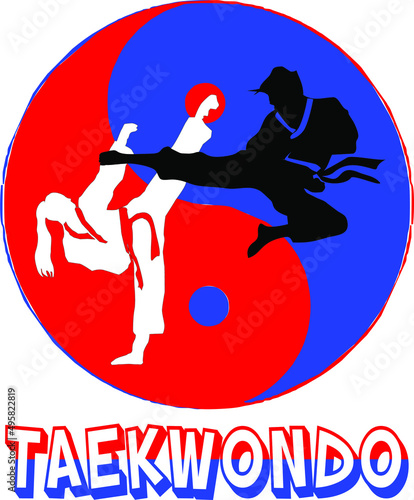 taekwondo logo vector illustration 