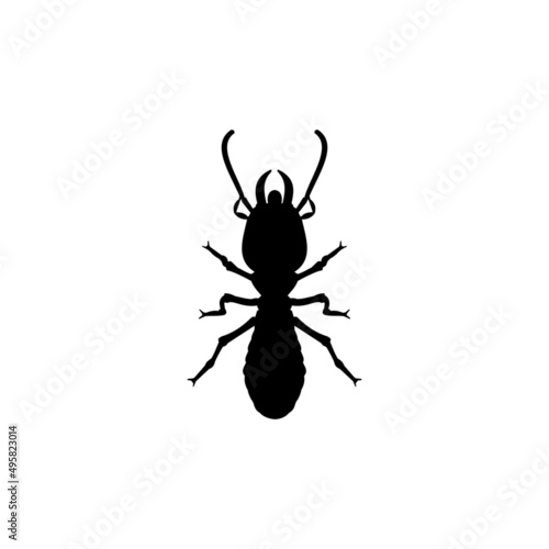 The Best Termite Silhouette Image With White Background