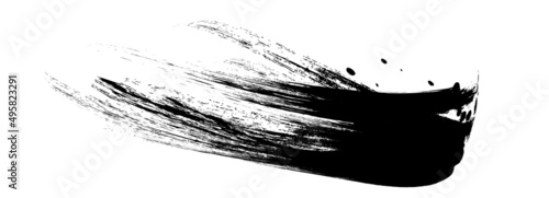 和風素材　筆の質感　墨　インク　筆模様　波模様　ブラシストローク　ブラシ　テクスチャ―